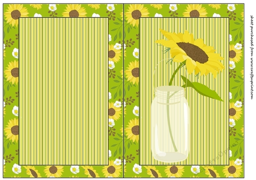 Sunflowers cut and fold card 5