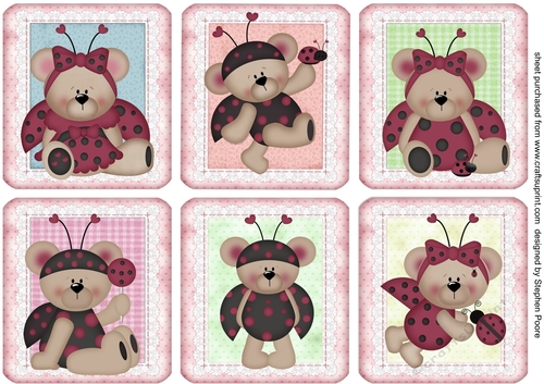 6 Cute ladybird toppers