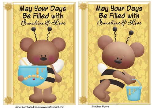 2 Sunshine and love bee card fronts 2