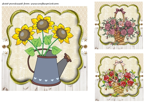 3 floral card fronts/toppers