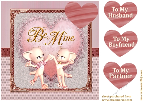 Be mine Husband/Partner/Boyfriend Valentines card front