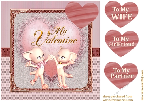 My Valentine Wife/Girlfriend/Partner card front