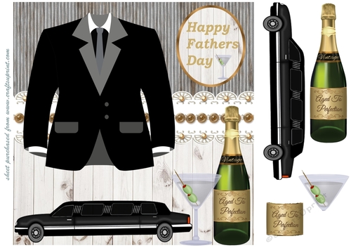 Man about town Fathers Day card front