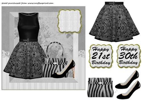Black 21/30 fashion card front