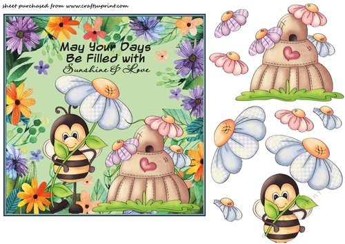 Bee may your days card front