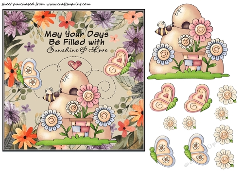 Butterflies and bees may  your days card front
