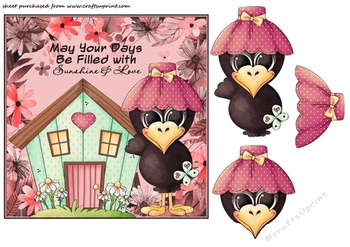 Cute crow may your days card front