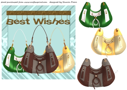 Best wishes bag trio card front