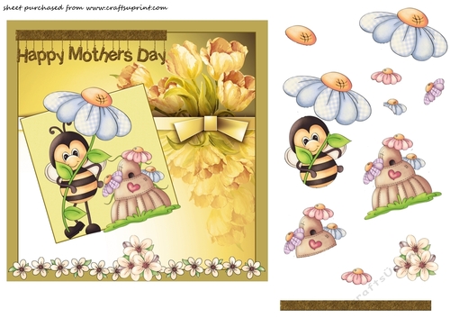 Mothers day bee card front