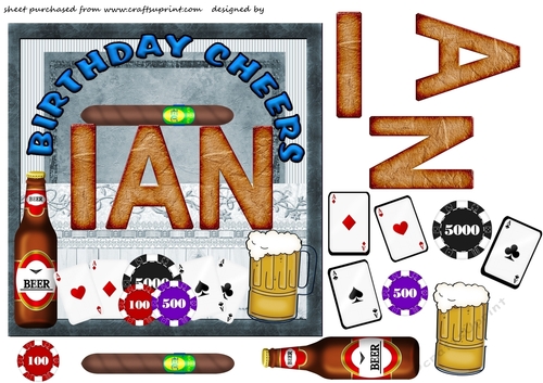 Ian Birthday cheers card front
