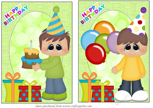 2 Birthday boy card fronts 1