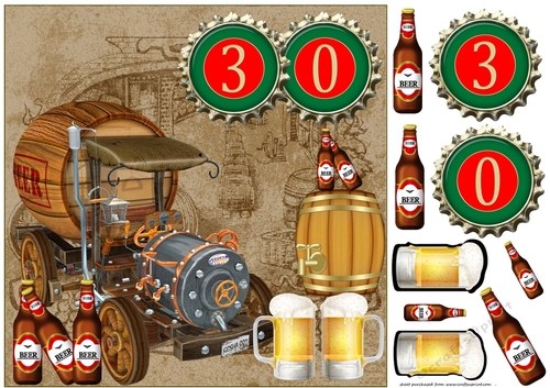 Brewery 30th Birthday card front