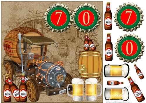 70th Brewery Birthday card front