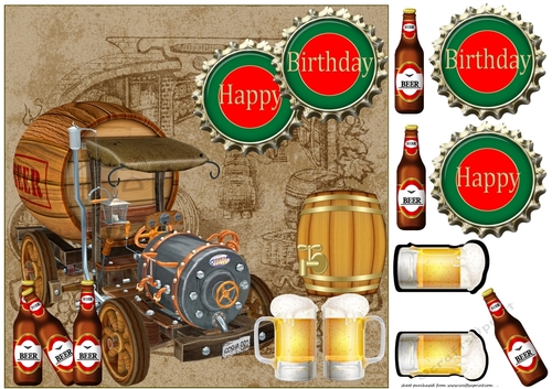 Brewery Happy Birthday card front