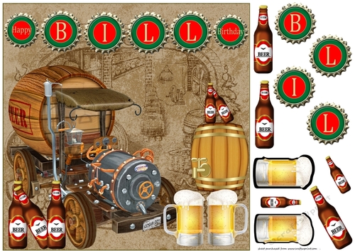 Bill brewery Birthday card front