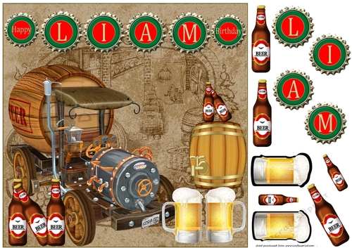 Liam brewery Birthday card front