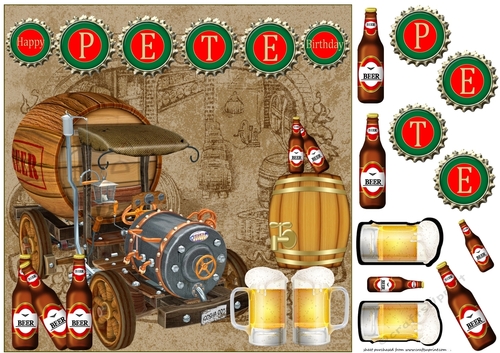 Pete brewery Birthday card front