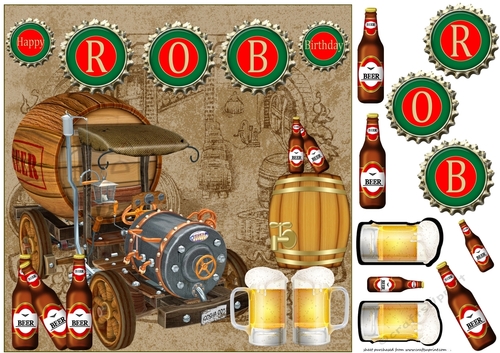 Rob brewery Birthday card front