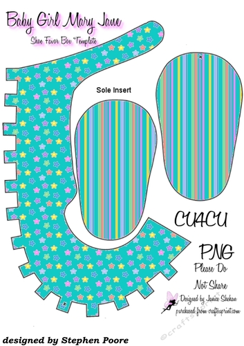 Blue stars and stripes baby shoe