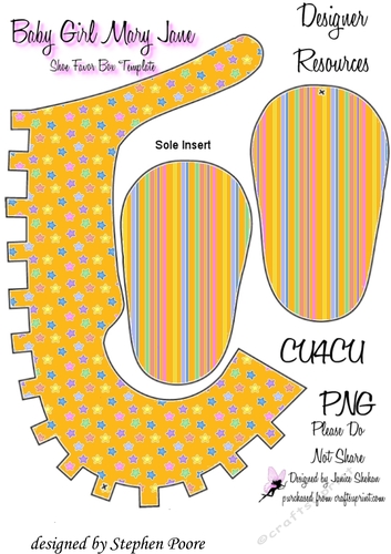 Orange stars and stripes baby shoe