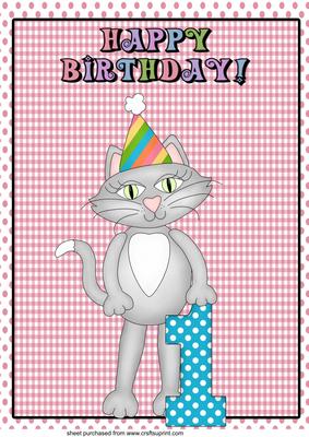 A4 Age 1 Cat Topper