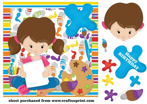 Artist girl card front