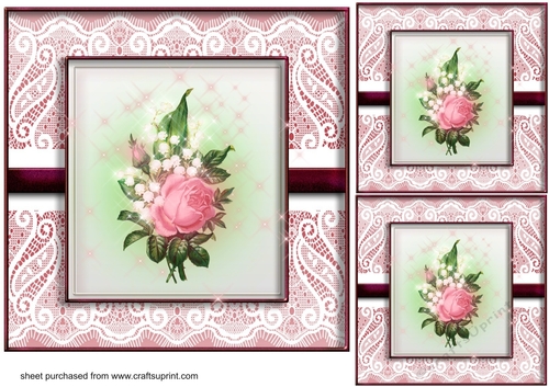 3 Floral lace card fronts/toppers 4