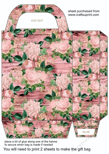 Pink rose gift bag 1