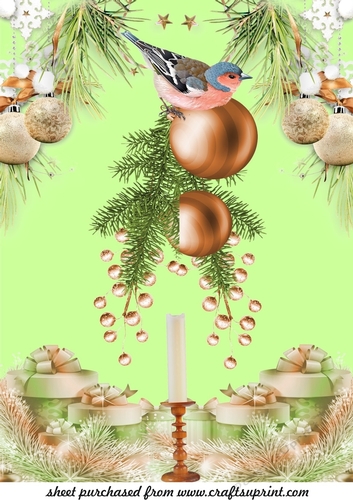 Light Green Christmas decor topper