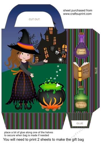 Halloween witch gift bag 2