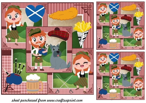 3 All about Scotland card fronts/toppers 2