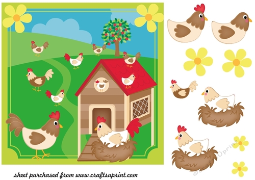 All about the chickens card front