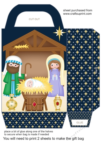 Nativity scene gift bag 1