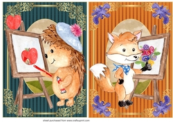 2 forest animal artist card fronts 1