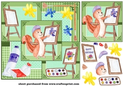 Squirrel all about the art card front