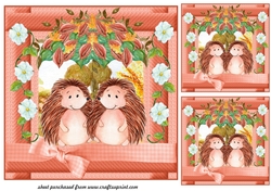 3 Autumn hedgehog card fronts/toppers 2