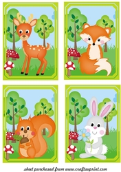 4 Woodland animal toppers 1