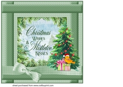 Green Christmas verse insert 3