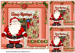 3 Santa s list card fronts/toppers