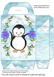 Polar penguin gift bag