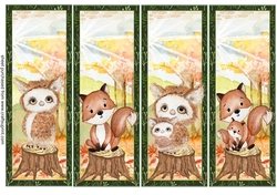 4 Woodland animals toppers/bookmarks 1