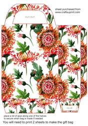Orange floral gift bag 1