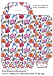 Roses and feathers gift bag