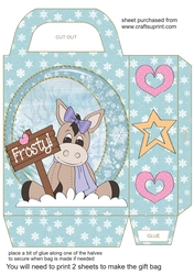 Christmas donkey gift bag 1