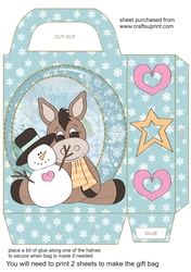Christmas donkey gift bag 3