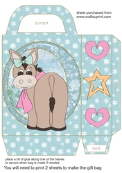 Christmas donkey gift bag 4
