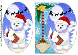 Christmas polar bear card front