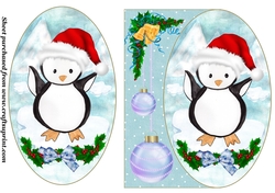 Polar Penguin Christmas card front