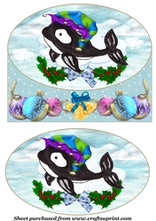 Polar Whale Christmas card front