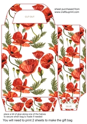 Red poppies gift bag 2